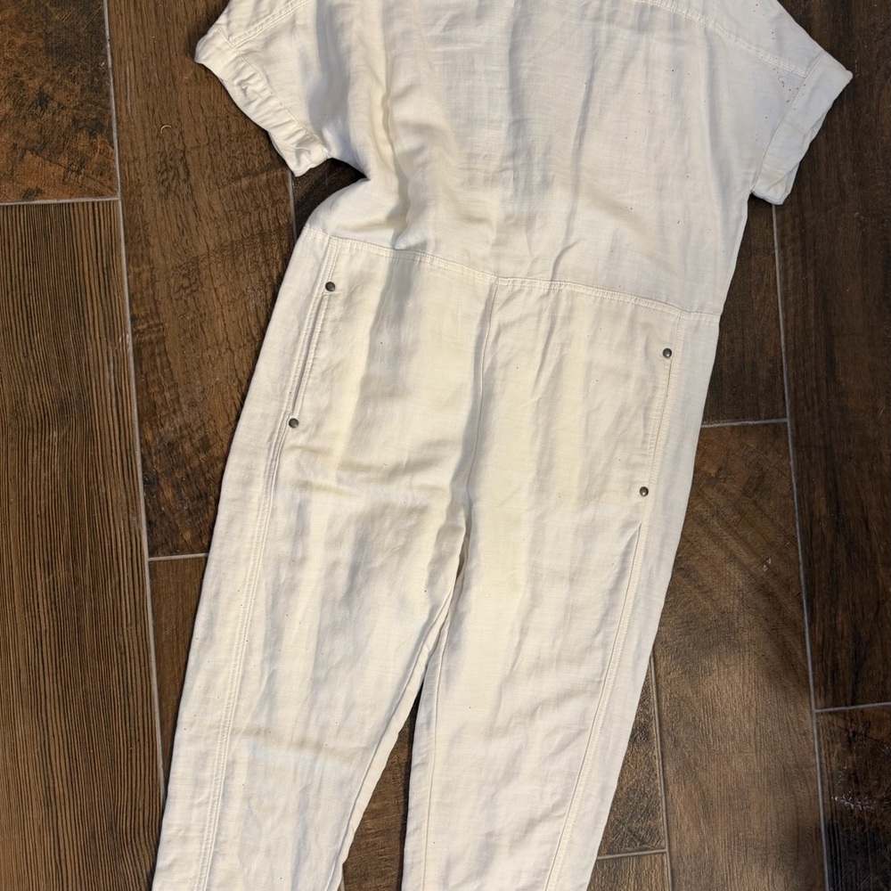 Free People Cream Jumpsuit